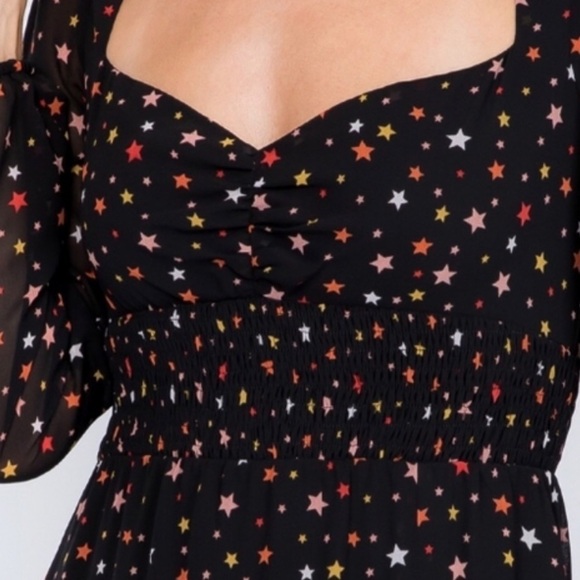 Le Lis Starry Nights black midi dress from Stitchfix size S NWT - Picture 2 of 10